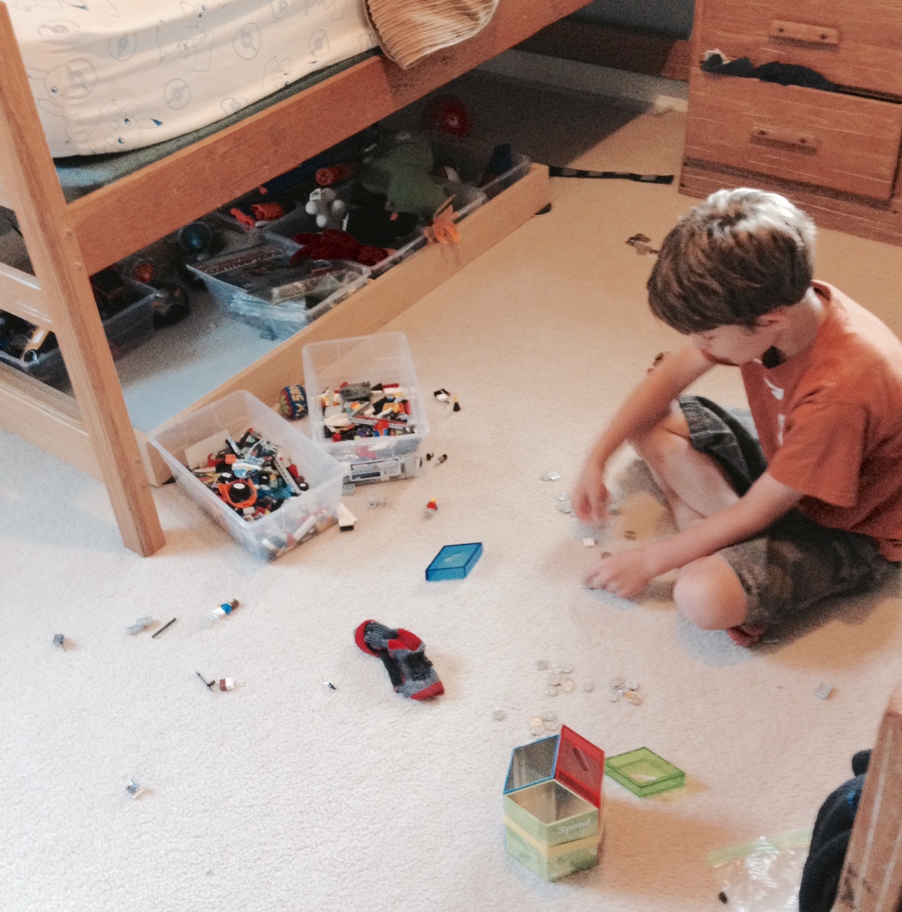 toy tubs under bed